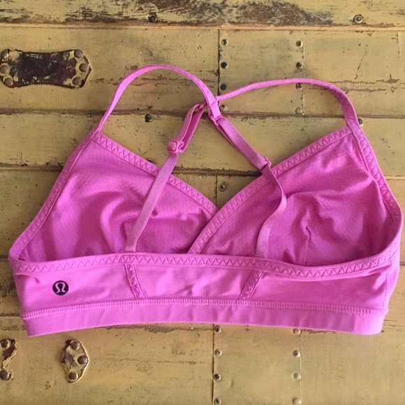 🍋 LULULEMON MAGENTA PINK V FRONT SPORTS BRA TOP 6 - Picture 6 of 15